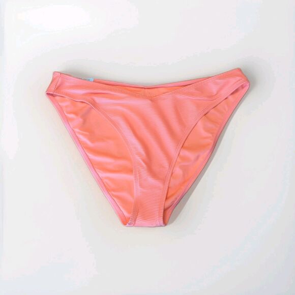 Aeropostale Low Rise High Leg Cheeky Swim Bikini Bottoms Womens XL Hot Pink - Picture 1 of 6